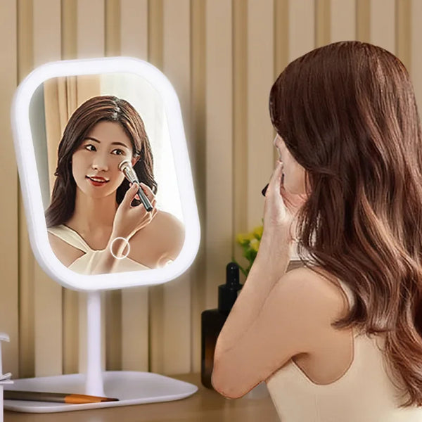 ✨💄 Desktop Vanity LED Makeup Mirror (3-Color Dimmable Touch Mirror) 💄✨