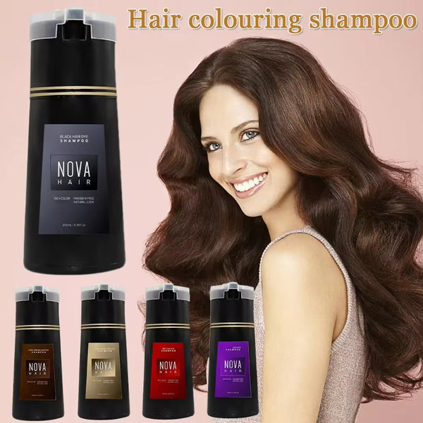 3-in-1 Natural Hair Dyeing Care Shampoo – Fast White-to-Black Transformation 🌿🖤✨