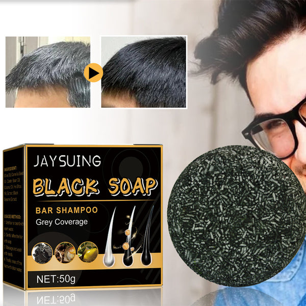 Black Thick Hair Care Shampoo Soap – Natural Herbal Hair Growth Bar 🖤✨